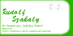 rudolf szakaly business card